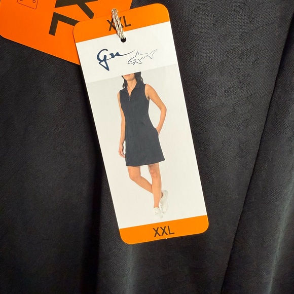 Greg Norman Women's Golf Dress Sleeveless Zipper Side Pocket XXL Black NWT - Picture 3 of 6